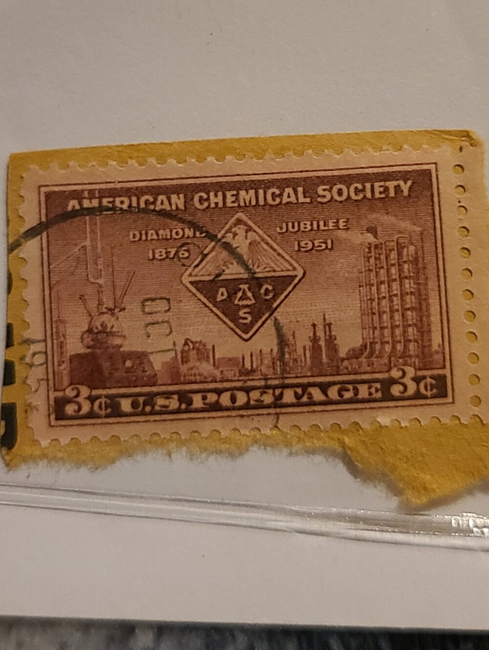 Antique American Chemical Society Stamp 3 Cent Collectible US STAMP